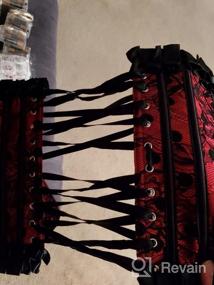 img 8 attached to Women'S Gothic Burlesque Steampunk Corset Skirt Renaissance Dress Costume