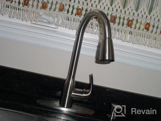 img 1 attached to Modern Kitchen Faucet With Pulldown Sprayer - VALISY Lead-Free Stainless Steel Satin Nickel Finish, Single Handle High Arc Design For 1 Or 3 Hole Installation With Deck Plate review by Shakim Yates