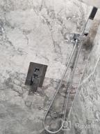 img 1 attached to Complete Matte Black Shower System With Handheld - Cobbe Shower Faucet Set Including 12 Inches Fixtures For Bathroom, Rough-In Valve Body And Trim Included review by Chris Weber
