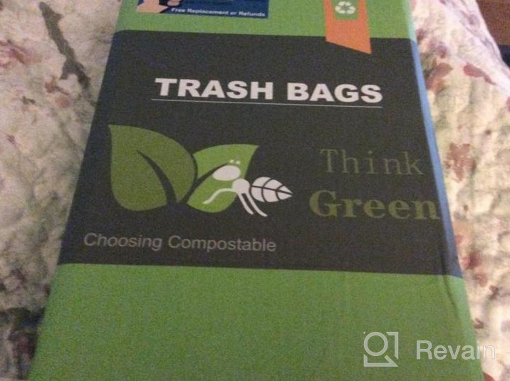 img 1 attached to 60 Count Heavy Duty Compostable Trash Garbage Bags - 13-15 Gallon, 1.18Mils Thickness For Kitchen Garden Home review by Jeff Pettis