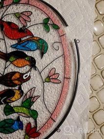 img 6 attached to Hand-Painted Double-Sided Stained Glass Ornament - Cardinal And Hummingbird Suncatcher For Window Hanging - 9.5'' X 6.7'' - Perfect Gift For Bird Lovers, Moms, Grandmas, Wives, Sisters, And Teachers
