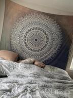 img 1 attached to Dremisland Pink & Grey Mandala Flower Tapestry - Bohemian Chic Wall Decor For Bedding & More review by Dionne Deedee