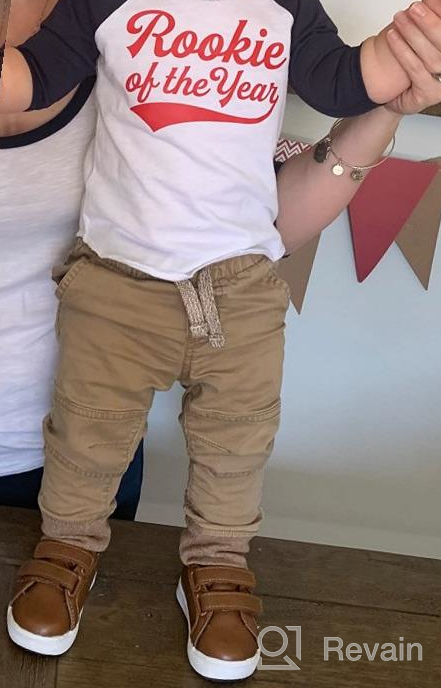 img 1 attached to 🧢 Olive Loves Apple Baseball Birthday Shirt for Boys - Rookie of The Year Birthday Celebration Outfit review by Brian Fisher