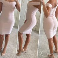 img 1 attached to Meilun Women'S Off Shoulder Bandage Dress: Perfect For Parties, Weddings & Guests! review by Becky Duncan