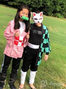 img 5 attached to 🔥 Supreme Slayer Cosplay: Kimono Cardigan for Kimetsu Boys' Clothing Enthusiasts