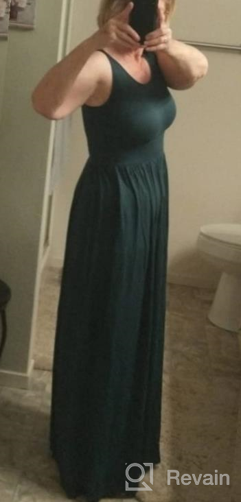 img 1 attached to Women'S Sleeveless Maxi Dress: LILBETTER Empire Waist Casual Long Dresses With Pockets review by Ari Tanner