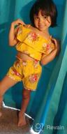 img 1 attached to Baby Girl Summer Outfit Set - Floral Halter Ruffled Crop Tops + Shorts Pants, Yellow Strap review by James Jones