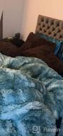 img 1 attached to Plush Shaggy Duvet Cover Set By XeGe - Luxury Soft Crystal Velvet Bedding Sets, Featuring 3 Pieces (1 Faux Fur Comforter Cover + 2 Fuzzy Pillow Cases), With Zipper Closure In Queen Size, Aqua Ombre review by Tracy Gordon