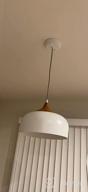 картинка 1 прикреплена к отзыву Tomons Modern Lantern Pendant Light With LED Bulb - Wood Pattern Dome Industrial Ceiling Hanging Lamp For Kitchen Island, Dining Room, And Bedroom In Sleek Black Finish от Bilal Cartwright