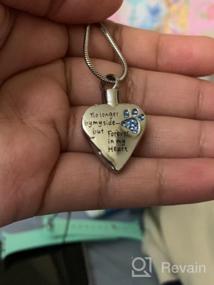 img 7 attached to Heart-Shaped Stainless Steel Pet Cremation Jewelry with Paw Print Memorial Urn Pendant - Perfect for Dogs and Cats
