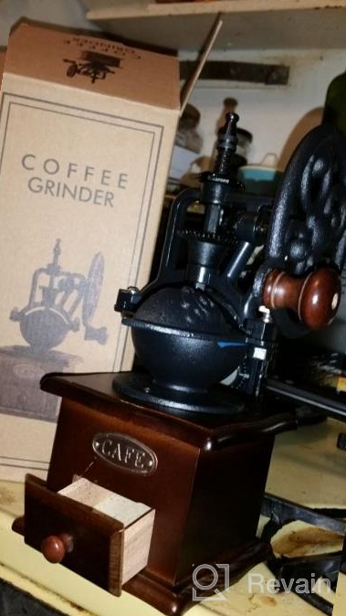 img 1 attached to IMAVO Wooden Manual Coffee Grinder - Cast Iron Hand Crank For Making Mesh Coffee, Decoration & Best Gift! review by Harwinder Duong