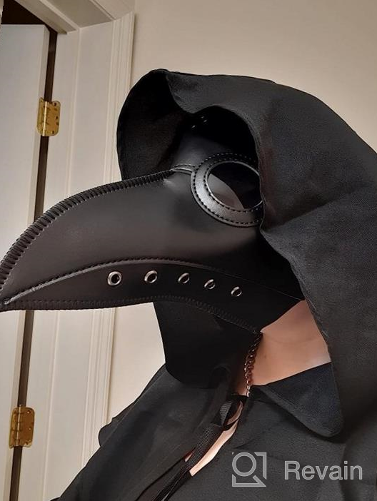 img 1 attached to Gothic Plague Doctor Bird Mask - Retro Steampunk Props Long Nose Beak For Halloween Gas Costume review by George Sullivan