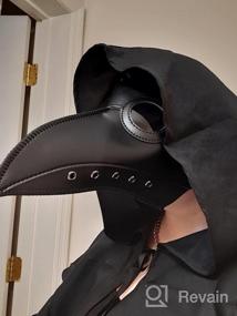 img 6 attached to Gothic Plague Doctor Bird Mask - Retro Steampunk Props Long Nose Beak For Halloween Gas Costume