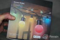 img 1 attached to Govee Smart Outdoor String Lights, 50Ft G40 RGBIC Warm White String Lights With 25 Dimmable LED Bulbs, IP65 Waterproof Outdoor Lights With App Control For Balcony, Garden, Patio, Party review by Corey Burgess