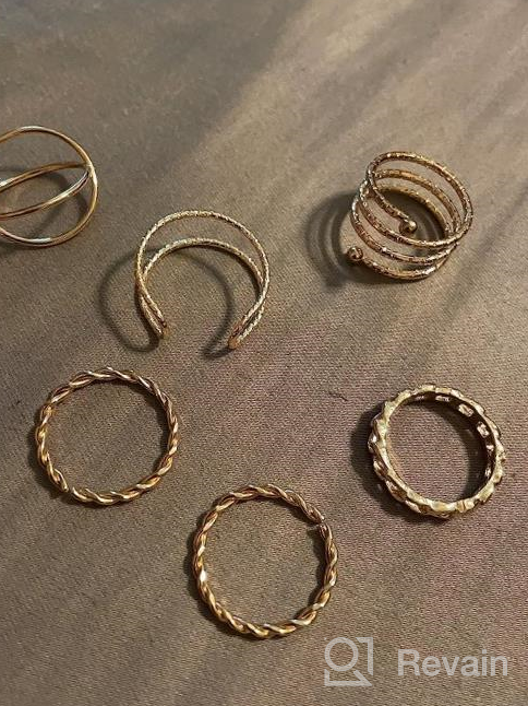 img 1 attached to Bohemian Knuckle Ring Midi Ring Set - 65 Pieces, Vintage Stackable Rings In Hollow Silver And Gold, Fashionable Finger Knuckle Midi Rings For Women By LOYALLOOK review by Nate Eich