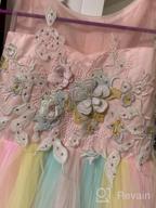 img 1 attached to Rainbow Embroidery Princess Birthday Girls' Clothing by Meiqiduo review by Karen West