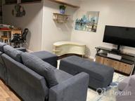 img 1 attached to Small Space Sectional Sofa With Ottoman: HONBAY Reversible Dark Grey L-Shaped Couch And Chaise. review by Daniel Spear