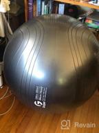 img 1 attached to Extra Thick Exercise Ball For Workout Fitness Balance - Gruper Yoga Ball In 45-75Cm - Anti Burst Yoga Chair For Home And Office With Hand Pump & Workout Guide Access Included review by Zachary Caldwell