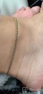img 1 attached to Miabella Italian 2mm, 3mm Diamond-Cut Braided Rope Chain Anklet Ankle Bracelet - 18K Gold Over 🌟 Sterling Silver for Women, Teen Girls - Available in 9 or 10 Inch - 925 Made in Italy review by Jason Nguyen
