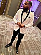 img 1 attached to Stylish Coofandy Tuxedo Jacket: Perfect For Weddings, Proms, And Parties review by Manny Darawi