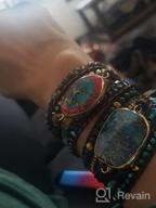 img 1 attached to 🌿 Boho Chic: Handmade Imperial Jasper Bracelet with Natural Stones and Crystal Hematite review by Garrett Flores