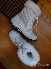 img 8 attached to 👢 Boys Winter Snow Boots Waterproof: Grey/Orange Faux Fur Lined Big Boys' Shoes for Outdoor Adventure
