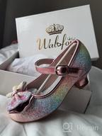 img 1 attached to 👸 Walofou Sparkling Princess Ballerina Iridescent Girls' Shoes review by Richie Kotun