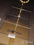 img 1 attached to Jusalpha® 3 Tier Strong Acrylic Square Cupcake Stand, Dessert Display Tower (Clear, 1) review by James Cross