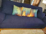 img 1 attached to Navy Blue Loveseat Stretch Slipcover – 2 Seat Sofa Protector By JINAMART review by Barbara Ortega