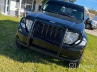 img 1 attached to MaxMate Premium Compatible With 2008-2011 Jeep Liberty Grille Saver Bumper Brush Guard Black WBJ709B review by Justin Wehrman