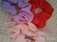 img 1 attached to 18 Pack Of Cute Chiffon Flower Hair Scrunchies - Jaciya Elastic Hair Ties Ropes For Women Ponytail Holders review by Jessica Hill