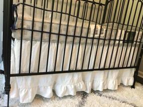img 7 attached to 2 Tiered Ruffled Crib Skirt Baby Girl Nursery Bedding Dust Ruffle (White)