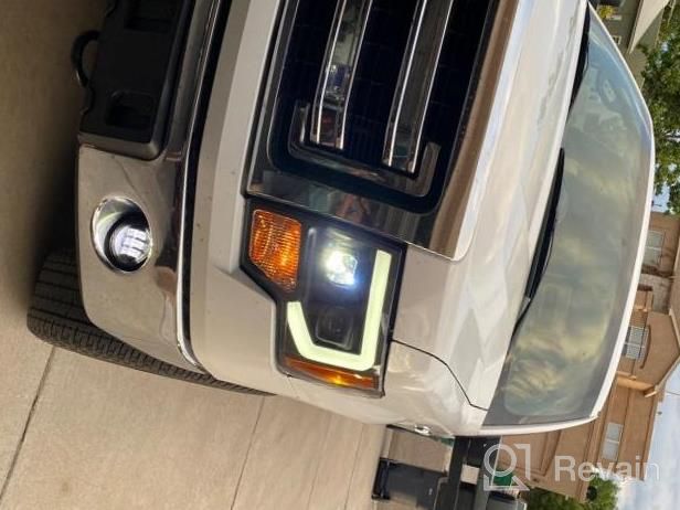 img 1 attached to 09-14 Ford F150 DRL LED Tube Dual Projector Headlights - AlphaRex Base Model Jet Black With Smoke Lens review by Tony Conlon