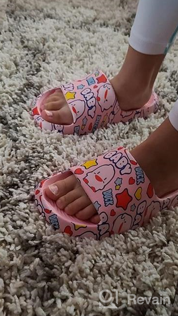 img 1 attached to 🩴 Comfortable Non-Slip Pink Slippers: Perfect for Bathroom or Outdoor Use - Boys' Shoes U721SYSTX-200 review by Mike Pettigrew