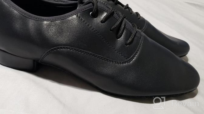 img 1 attached to 👞 Classic Leather Lace-Up Dancing Shoes by BeiBestCoat review by Dezz Watson