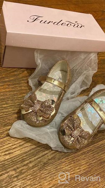 img 1 attached to Glitter Princess Ballet Flats For Kids - Mary Jane Flower Dress Shoes Ideal For Weddings, Parties, And Bridesmaids review by Grant Nordstrom