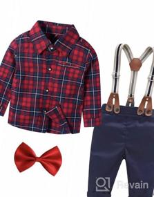 img 7 attached to Stylish Summer Attire: Formal Infant Bowtie Boys' Clothing Collection