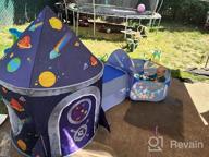img 1 attached to Xmas Gift For Kids: LOJETON 1Pc Space Ship Play Tent, Tunnel & Ball Pit (Balls Not Included) review by Chris Lapan