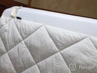 img 1 attached to Pamper Yourself With Puredown® Premium Bed Topper - Overfilled With Alternative And White Goose Feather, 100% Cotton Fabric, Full Size review by Michael Maes