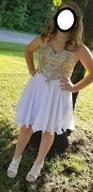 img 1 attached to Junior Gold Lace Applique Short Quinceanera Homecoming Dresses By Babyonline review by Jay Hill