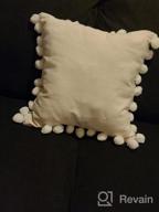 img 1 attached to Corduroy Lumbar Pillow Cover With Pom Poms - 12X20 Inch Rectangular Decorative Cushion For Home Sofa And Bed review by Todd Lowry