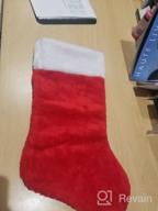 img 1 attached to 2 Pcs 19 Inch Red And White Velvet Christmas Stockings With Extra Thick Plush For Family Holiday Xmas Party Decorations review by Grant Zeeb
