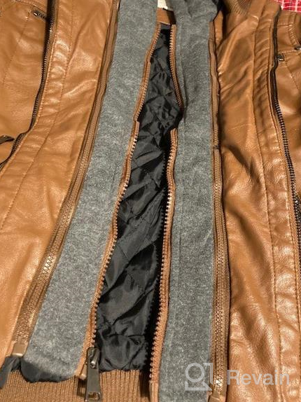 img 1 attached to Winter Motorcycle Jacket for Boys - Faux Leather Coat in Pleather | Clothing Jackets & Coats review by John Collins