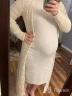 img 1 attached to Moyabo Women'S Knit Ribbed Maternity Dress Long Sleeve Bodycon Dress For Daily Wearing Or Baby Shower review by Ronald Messina
