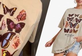 img 6 attached to Oversized Graphic Printed Women'S Tee With Short Sleeves And Loose Fit - Stylish Round Neck T-Shirt Top By Meladyan