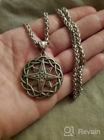 img 5 attached to 🔮 Celtic Knot Triquetra Irish Compass Necklace - Gungneer Stainless Steel Trinity Symbol Pendant with Keel Chain - Symbolizing Strength and Unity