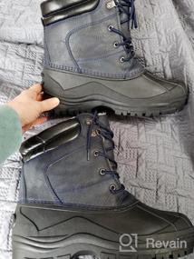 img 6 attached to 🥾 Men's Waterproof Snow Boots Insulated with Warm Lining, Non-Slip, Outdoor Cold Weather Work and Hiking Boots