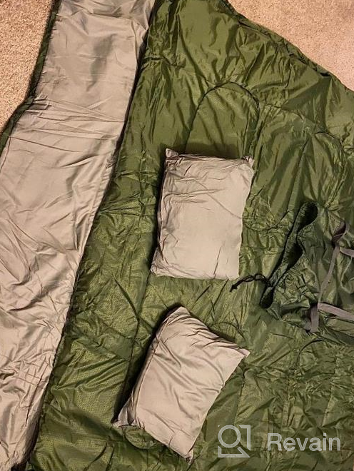 img 1 attached to CANWAY Double Sleeping Bag With 2 Pillows - Lightweight, Waterproof, And Spacious 2-Person Sleeping Bag For Camping, Backpacking, And Hiking - Ideal For Adults, Teens, And Couples - Queen Size XL review by Matt Schwartz