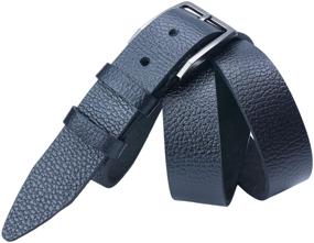 img 3 attached to Men's belt made of genuine leather 35NAR2/M. Black (125 cm)