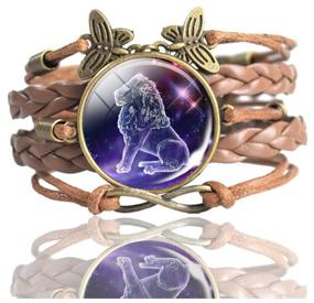 img 3 attached to Светящийся плетеный браслет с созвездием знака зодиака, Стиль Водолей